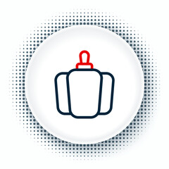 Obraz premium Line Bell pepper or sweet capsicum icon isolated on white background. Colorful outline concept. Vector