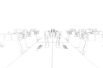 Draw of an open space 