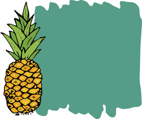 Illustration of pineapple fruit