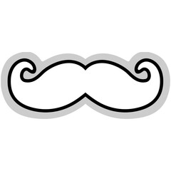 Digitally generated mustache