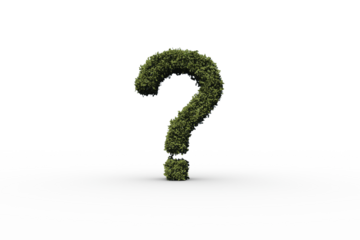 Question mark made of leaves