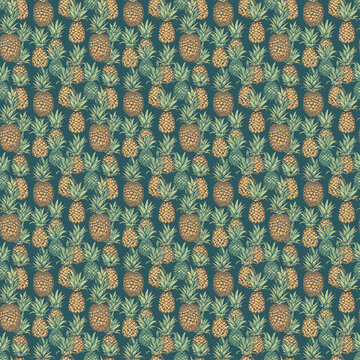 seamless pattern with pineapple, generative ai