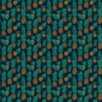 seamless pattern with pineapple, generative ai