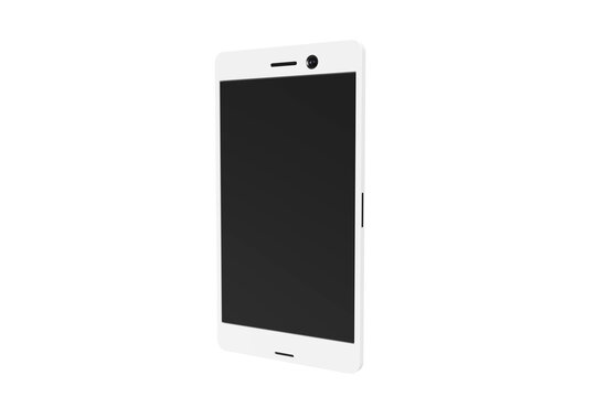 Digital display of white phone