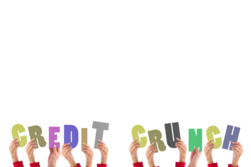 Hands holding up credit crunch