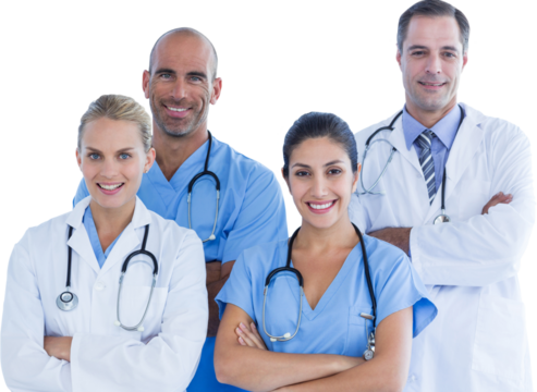 Portrait of confident medical team