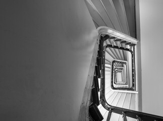 Black and white stairs. - 588468956