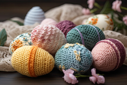 Easter Egg Designs: Handmade, Crocheted, and Generative Graphics