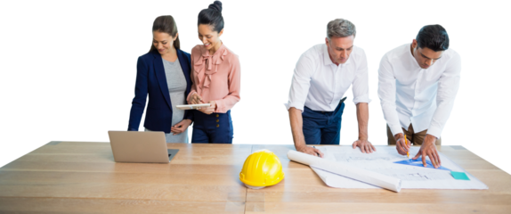 Architects working at table