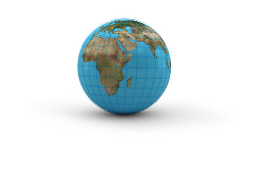 3D vector image of blue globe