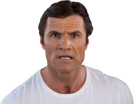 Portrait of surprised mature man