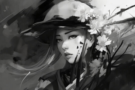 portrait of a woman in forest, generative ai