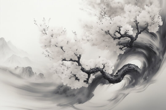 cherry blossom tree, generative ai