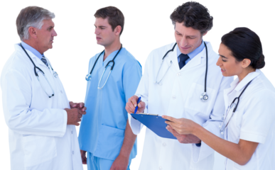 Team of doctors discussing 