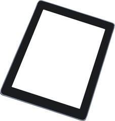 Digital tablet on white background