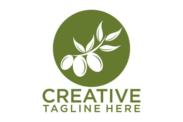 Tree vector icon. Nature trees olive vector illustration logo design