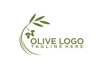 Tree vector icon. Nature trees olive vector illustration logo design