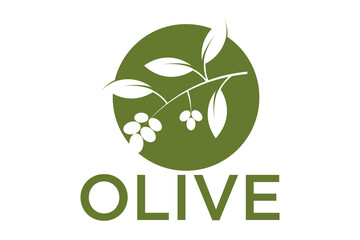 Tree vector icon. Nature trees olive vector illustration logo design