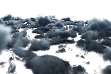 Vector image of dark storm clouds 