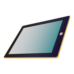 Digitally composite image of digital tablet  - obrazy, fototapety, plakaty