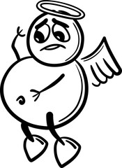 Fototapeta premium Vector image of angel 