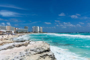 Mexico Cancun, beautiful Caribbean coast