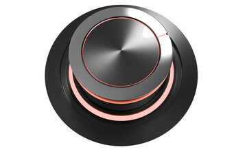 Digital image of black control knob