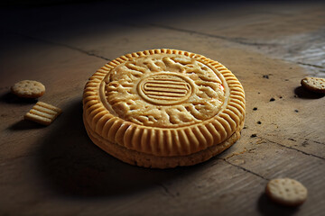 realistic 3d render of biscuit. Generative Ai