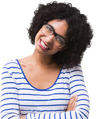 Smiling young businesswoman in office