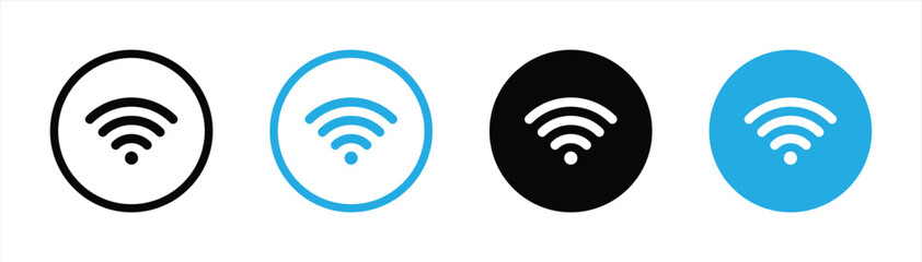 wireless and wifi icon set. internet icon symbol sign collection, vector illustration