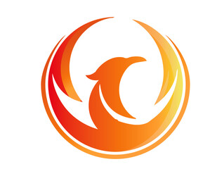 Phoenix logo template, Fire-bird, Eagle logo