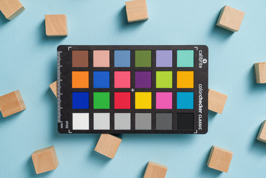 color checker card Stock Photo