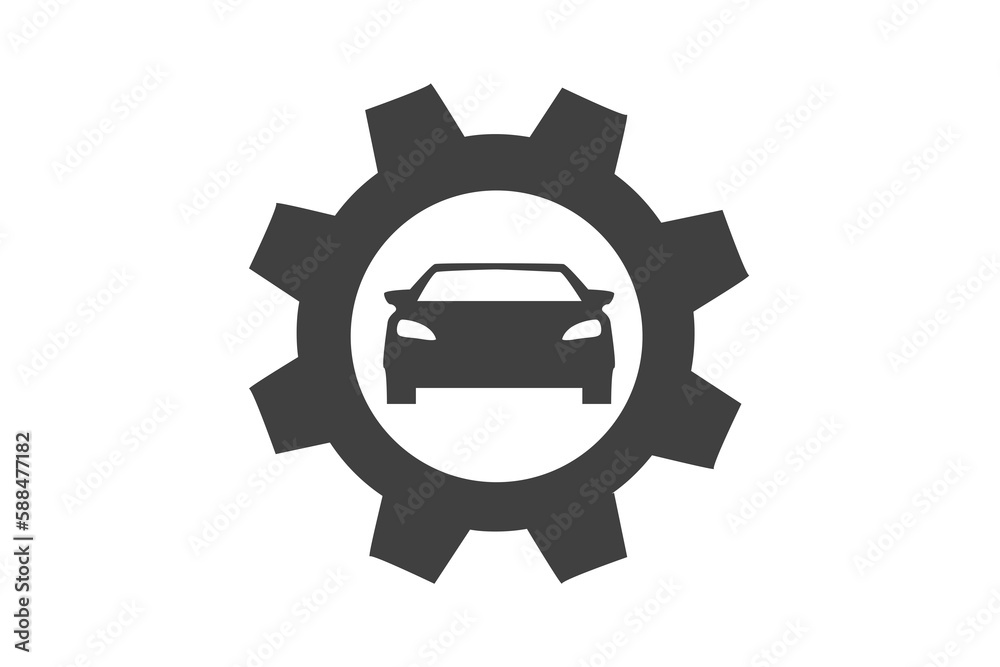 Canvas Prints digital image of car settings icon