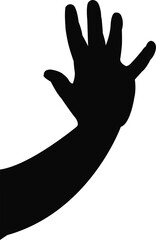 a hand body silhouette vector