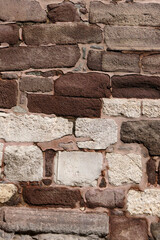 close-up historical brick wall background