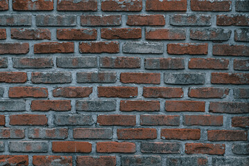 Parede velha de tijolos cerâmicos parede textura background gasta antiga construção rústica vermelha