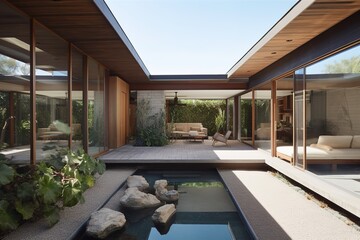 Obraz premium modern patio architecture