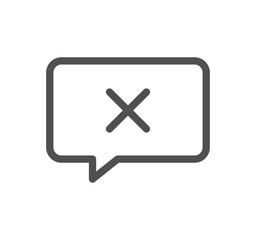 Obraz premium Reject related icon outline and linear symbol. 