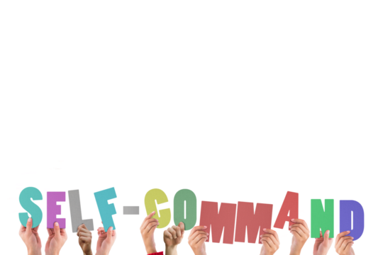 Hands holding up self command