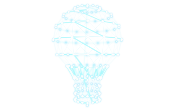 Computer graphic image of light bulb - Powered by Adobe