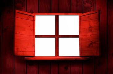 Window in wooden room