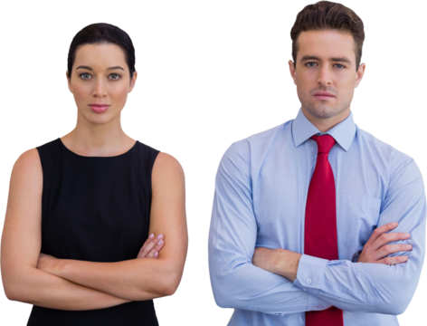Business colleagues posing with crossed arms  - Powered by Adobe