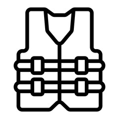 life jacket line icon