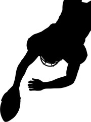 Rear view of American football player