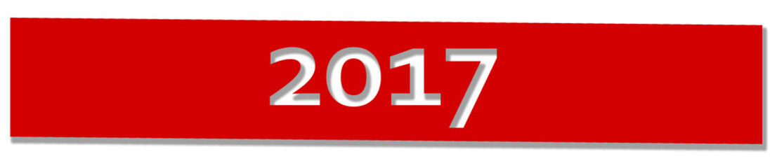 The year 2017 written