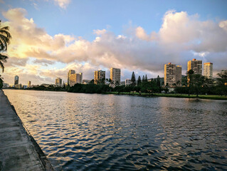 Sunset at the Ala Wai Canal
