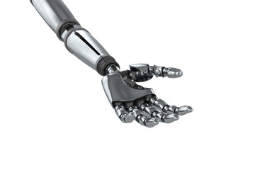 Digital image of shiny robot hand