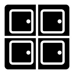 locker room glyph icon