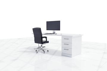 Empty office interior with floor