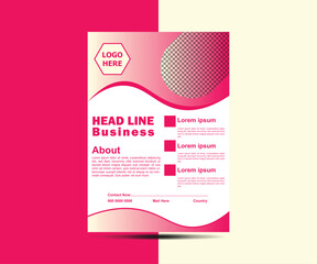 Business flyer design template for poster flyer. Graphic design layout with graphic elements and space for photo background